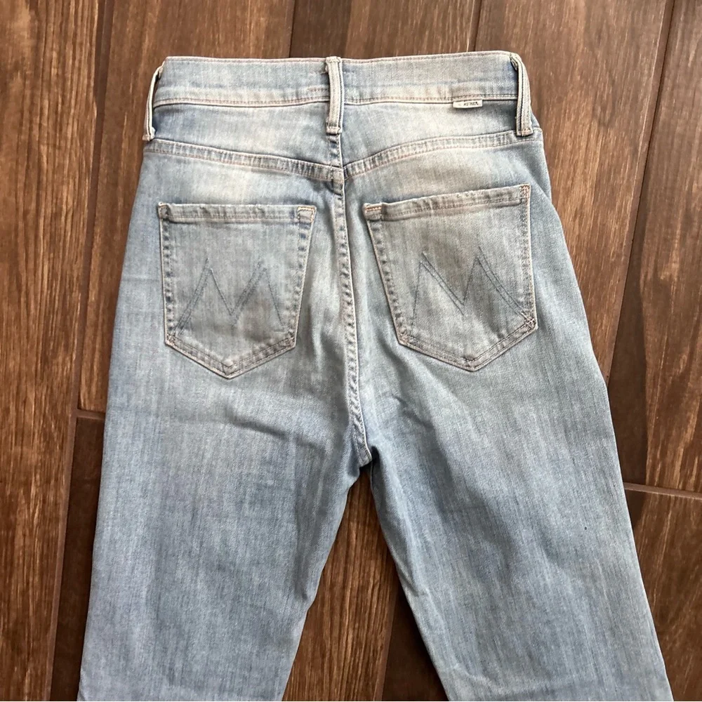 MOTHER The Tripper Ankle Fray Jeans in Island Time Sz 24 - Picture 6 of 11